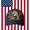 Blue, variant on U.S. 250th Anniversary Tribute Hat, Adjustable Vintage Washed Baseball Cap Featuring Printed Eagle, Black