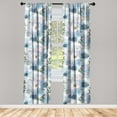 thumbnail image 3 of Ambesonne Pastel Flowers Curtains, Soft Wild Flowers, Pair of 28"x84", Slate Blue Lilac and Pale Tan, 3 of 5