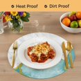thumbnail image 4 of Turquoise Gold Marble Round 15 Inch Placemats Set of 4, Modern Abstract Marble Crack Texture HeatResistant Non Slip Place Mats for Dining Table, Wipeable Braided Kitchen Table Mats for Housewarming, 4 of 9
