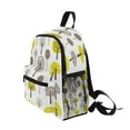 thumbnail image 3 of Mini Backpack Teal Green Leaves on Beige - Durable with Safety Features for 3-8 Years, 3 of 9
