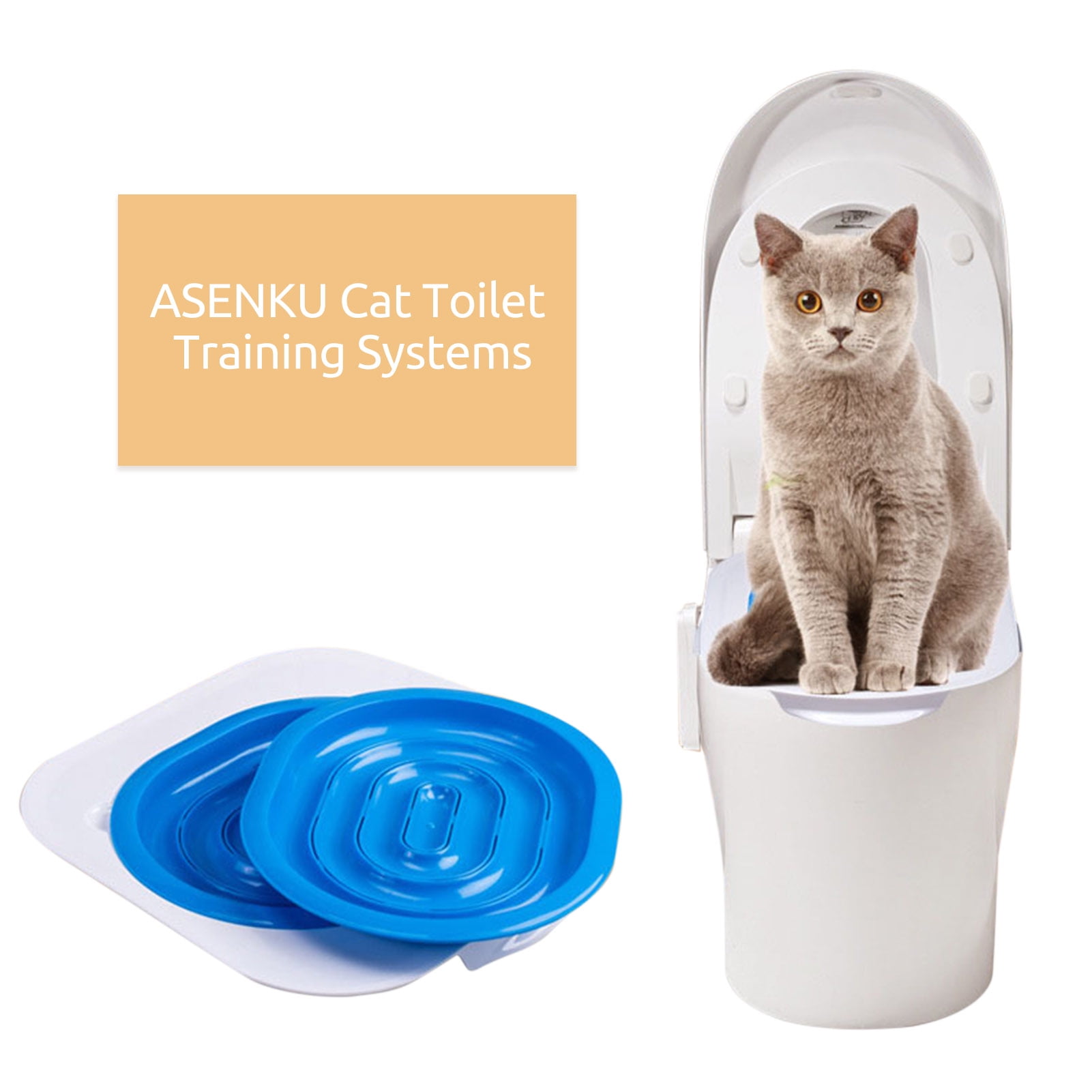 ASENKU Cat Toilet Trainer，Cat Toilet Training Systems for Teaching Cat to Use The Toilet