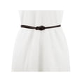 thumbnail image 4 of INSPIRE CHIC Women's Leather Belt Fashion Knotted Waist Belt for Dress Coffee, 4 of 5