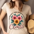 thumbnail image 4 of Christian Floral Graphic T-Shirt Fearfully and Wonderfully Made, Natural, Size 2XL, 4 of 6