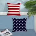 Pillo Only AUQ 4Th July Pillow Covers 20X20 Inch Set 2 Patriotic Red Stripe Navy ...