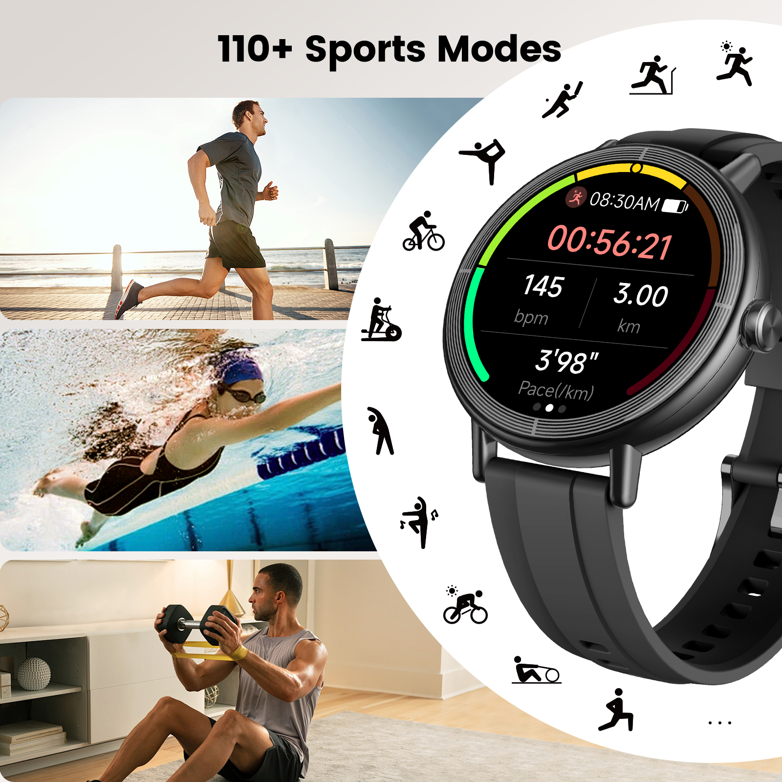 Cillso 1.27" HD Smart Watch for Men with Bluetooth Calling photo 2