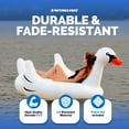 thumbnail image 3 of Swimline Giant Swan Inflatable Ride-On Swimming Pool Raft Float, White, 3 of 9