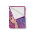 thumbnail image 2 of Comics Soft Flannel Fleece Throw Blanket, Retro 50s 40s Comics Magazine Woman with Woman Rights Image Artwork, Cozy Plush for Indoor and Outdoor Use, 50" x 70", Multicolor, by Ambesonne, 2 of 6