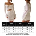 thumbnail image 2 of Vestido Para Cubrir Bikini Bikini Cover-Ups Hollow Out Knitted Lady Cover-ups Dress Beach Outfits (Blanco M) Ygjytge para Mujer Blanco T M, 2 of 9