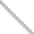 thumbnail image 1 of Sterling Silver 1.85mm Diamond-Cut Forzantina Cable Chain (20 X 1.85) Made In Italy qpe88-20, 1 of 5