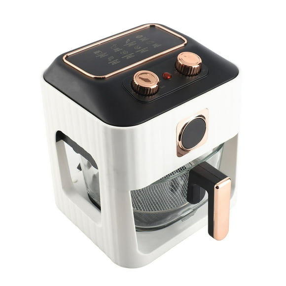 Smart Visual Fryer Cooker, Oven with Smart Temperature Control and 360 Degree Visual Window, Less Oil Frying for Crispy Taste