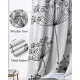 thumbnail image 6 of Black Dandelion Blackout Curtains 54 Inch Length 2 Panels Set for Living Room Bedroom, Spring Country Modern Minimalist Flower Room Darkening Window Curtains Thermal Black Out Curtain 52"x54", 6 of 8