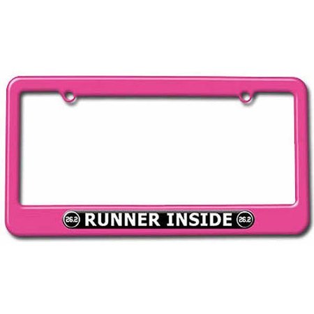 26.2 Runner Inside License Plate Tag Frame, Multiple Colors