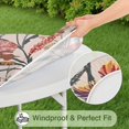 thumbnail image 5 of Round Picnic Table Cloth 100% Waterproof & Oil Proof, Elastic Fitted Table Cover for 36"-44" Round Tables, for Dining, Camping, Outdoor, 5 of 7