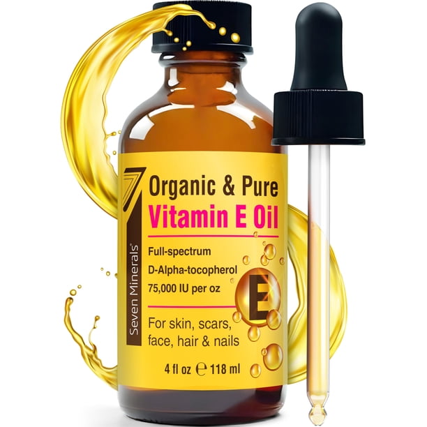Aceite de vitamina E Seven Minerals, ultrapuro, 300 000 UI, botella de 120 ml
