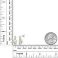 thumbnail image 2 of Gem Stone King 2.16 Cttw 925 Sterling Silver & 10K Yellow Gold IGI Certified Lab Grown Diamond Earrings for Women | Pear Shaped Diamonds Each 1 Ct | F-G Color | VS Clarity, 2 of 4