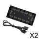 thumbnail image 1 of 2xHub Con Cable 10 Hub Splitter PC RGB Ventilador De Refrigeración LED Tira De Luz RGB Hub 5V 3pin, 1 of 9