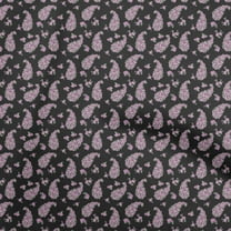 oneOone Polyester Spandex Black Fabric Florals Sewing Material Print Fabric By The Yard 56 Inch Wide
