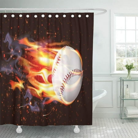 Pknmt Abstract Clean Baseball Speeding Through The Air On Fire