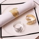 thumbnail image 2 of Paquete de 12 anillos para servilletas, anillo para servilleta con forma de plumas, Material de acero inoxidable, 2 of 5