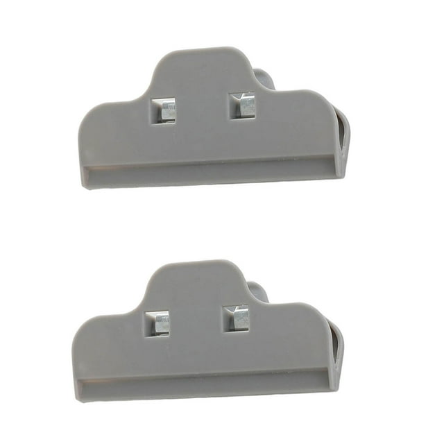 2-Pack Plastic Food Bag Sealing Clips - Reusable ABS Kitchen Storage Clips for Snacks, Coffee, Chips - Waterproof Refrigerator-Safe Organizer Clips (2 Count) Akmoler | Plastic, Gray