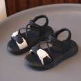 thumbnail image 2 of LUOGENLI Slippers Girls Slippers Size 1.5 Kids Shoes Fashion Casual Flat Fish Mouth Sandals Comfortable Soft Sole Kids Beach Sandals Girls Slippers Size 12T Girls Slippers Size 13-1 Big Kid Black 31, 2 of 9