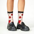 thumbnail image 4 of Honeii Red Ladybug Print Children's Colorful Socks,Unisex Kids and Toddlers' Cushioned Sock,Kids Athletic Crew Socks,for Everyday Wear and Sports, 4 of 5