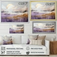 thumbnail image 4 of Designart "Golden Lakeside Majesty Purple and Gold Scenery IV" Oversized Cottage Framed Wall Art - Country Purple Lake Bedroom Framed Canvas Wall Art, 4 of 6