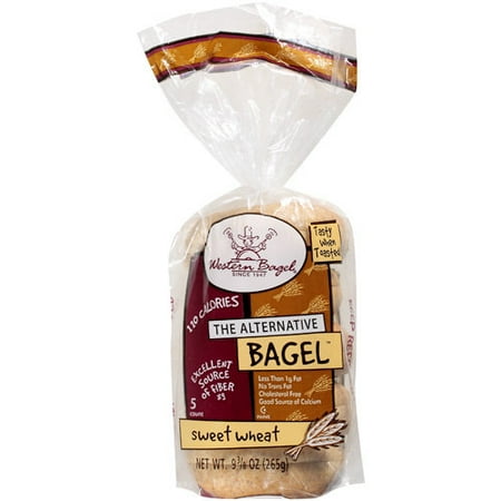 Western Bagel Sweet Wheat Bagels, 10 Oz., 5 Count