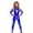 Blue, variant on Daznico Court Style Jumpsuit Glossy Unisex for Carnival Party Performance Elegant Full Bodysuit Attire,Mardi Gras Clothing,6-7 Years