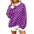 thumbnail image 6 of Levmjia Women's Polka Dot Sweater Winter Long Sleeve Mock Neck Pullover Casual Loose Fit Top for Women, 6 of 9