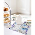 thumbnail image 4 of Spring Flowers Kitchen Dish Towels for Drying Dishes Set of 4, Watercolor Garden Florals Wooden Grain Waffle Weave Microfiber Hand Tea Bathroom Towels Quick Dry & Absorbent Towel 12x12, 4 of 7