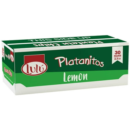 Lulu Platanitos, Plantain Chips with Lemon, 2.5 oz, 30 ct