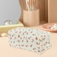 thumbnail image 4 of Unique Bargains 1 Pc Floral Print Style Drawstring Makeup Bag for Vacation Red Canvas, 4 of 4