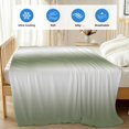 thumbnail image 4 of Green White Ombre Cooling Blanket,Lightweight Breathable Summer Throw Blanket with Double Sided Cold Effect,Country Pastoral Gradient Minimalist Picnic Blankets Bed Sheet for Hot Sleepers 40"x60", 4 of 8