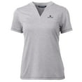 thumbnail image 2 of Women's Cutter & Buck Heather Gray Notre Dame Fighting Irish Forge Blade V-Neck Top, 2 of 3