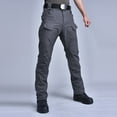 thumbnail image 4 of Men's Slim-Fit Tactical Work Pants with Multi-Pocket Design for Outdoor Training, Sports, and Casual Adventures (Durable & Functional),Gray XL, 4 of 5