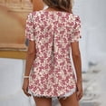 thumbnail image 6 of Women's Dressy Casual Shirts Ruffle Short Sleeve V Neck Work Blouses Business Summer Tops 2025 Outfits Clothes, 6 of 6