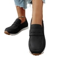 thumbnail image 6 of HTHLVMD Woman's Loafer Casual Sneakers, Woman's Chunky-Soled Low-Top Penny Loafers Slip-On Slip-Resistant Lightweight Wedge Walking Shoes for Casual, Business, and Work, Black 5.5, 6 of 6
