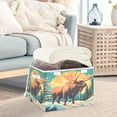 thumbnail image 5 of Storage Box With Lid 16.5x12.6x11.8In Foldable Stacked Household Storage Box Brown Bighorn Deer, 5 of 7