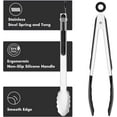 thumbnail image 4 of Set of 2 Cooking Tongs,600ºF High Heat-Resistant,Kitchen Utensils,Cooking Utensils for Grill,Salad,BBQ,Frying,Baking,Serving 9/12 inches, 4 of 6