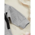 thumbnail image 6 of Liacowi Spring Infant Baby Boys Jumpsuit Long Sleeve Letter Print Hooded Casual Autumn Romper Clothes, 6 of 9
