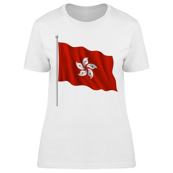 Flag Of Hong Kong T-Shirt Women -Image by Shutterstock, Female 3X-Large