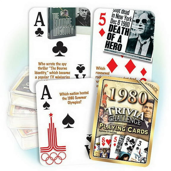 Partypro PC1980 1980 Trivia Playing Cards