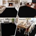thumbnail image 6 of Black Area Rugs 6x9 for Living Room, Farmhouse Solid Black Color Modern Art Non Slip Washable Rug Runner, Low Pile Indoor Floor Carpet Mat Bathroom Rugs for Bedroom, Kids Room, 6 of 9