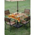 thumbnail image 3 of Outdoor Tablecloth with Umbrella Hole and Zipper, Fall Turkey Square Table Cloth 54x54 Inch Waterproof Tablecloth, Happy Thanksgiving Pumpkin Maple Leaf Picnic Table Cover for Patio Camping, 3 of 7