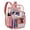 Pink, variant on Sanmadrola Clear Backpack Clear Bag Heavy Duty Waterproof Transparent Large PVC Backpacks for Teenagers Women Men for Stadium School College Travel Work Hiking, Pink