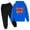 Blue, variant on ShomPort Kids Sweatsuit Solid Color Long Sleeve Hooded Sweatshirts and Jogger Sweatpants Toddler Fall Outfits