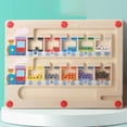 thumbnail image 4 of Shisuyan Kids Wooden Educational Magnetic Train Montessori Wooden Color Sorting Learning Counting Puzzle Board, 4 of 8