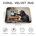 thumbnail image 2 of Black Cat Print Bath Mats for Bathroom, Soft Absorbent Black Cat Bath Rug Non-Slip Floor Rug Carpets for Kitchen Bathroom Laundry Bedroom Living Room Decoration 20"x32", 2 of 8