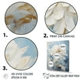 thumbnail image 3 of Designart "Minimalist Harmony Of White And Blue Dahlias II" Dahlia Floater Framed Wall Decor, 3 of 5